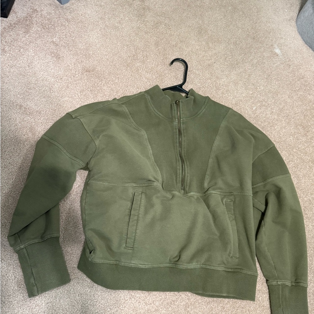 FP Movement For the Win Green Half-Zip Sweatshirt